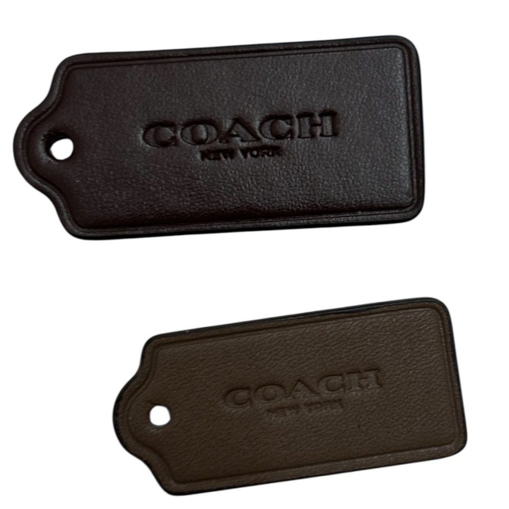 Coach Leather Hangtags Set of 2 – Brown Shades